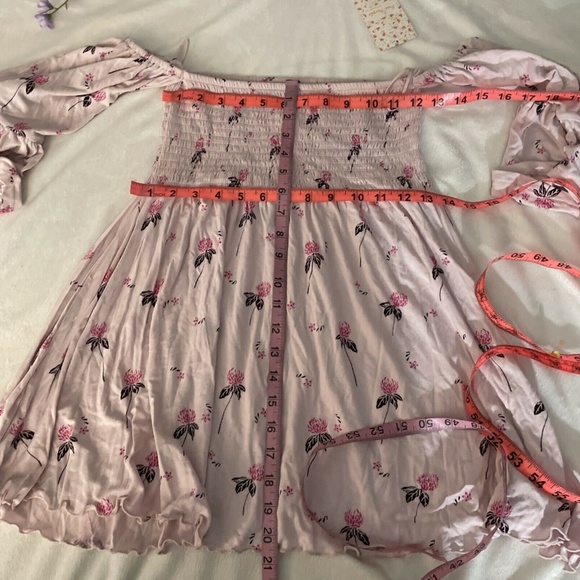 NWT $98 Free People [ XS ] Lana Off the Shoulder‎ Tunic Top in Cloud Berry - Picture 11 of 12